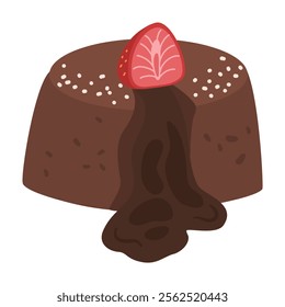 Chocolate Lava Cake Dessert illustration