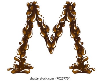 Chocolate letter M
