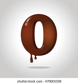 Chocolate letter. Letter O.