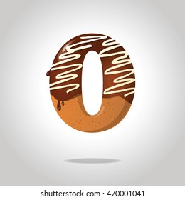 Chocolate letter. Letter O.