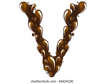 chocolate letter V