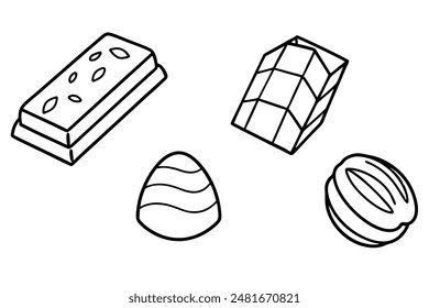 Chocolate Line Art Minimalist and Artful Design Collection