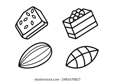 Chocolate Line Art Modern Sophisticated, and Simple Illustrations