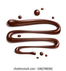 Línea de chocolate y gotas