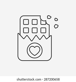 chocolate line icon