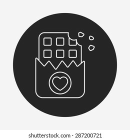 chocolate line icon