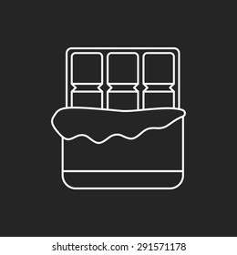 chocolate line icon