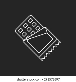 chocolate line icon