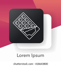 chocolate line icon