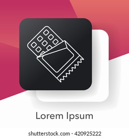 chocolate line icon