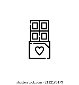Chocolate line icon.  Editable stroke