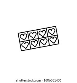 chocolate line icon. Elements of valentines day illustration icons. Signs, symbols can be used for web, logo, mobile app, UI, UX