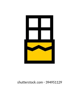 Chocolate line icon. Pixel perfect fully editable vector icon suitable for websites, info graphics and print media.