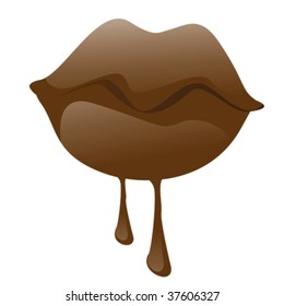 Chocolate lips icon
