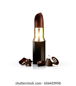 chocolate lipstick and sweets