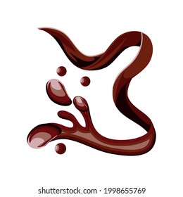 líquido de chocolate gotas dulces