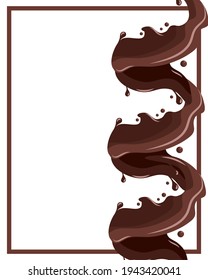 líquido de chocolate o pintura