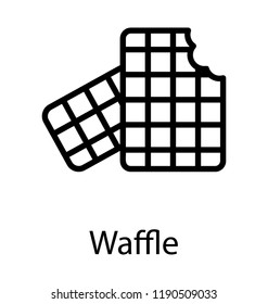 Chocolate with little blocks and bite is showing chocolate bite 