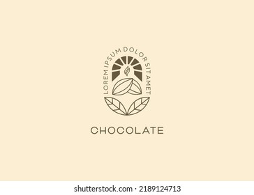 Insignia del logotipo del chocolate emblema feminista editable