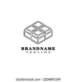 chocolate logo cartoon design template icon black modern isolated vector flat
