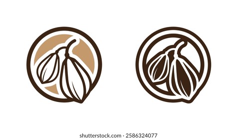 chocolate logo and cocoa icon and vector design