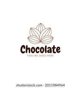 Ilustración vectorial de la plantilla de logotipo de chocolate