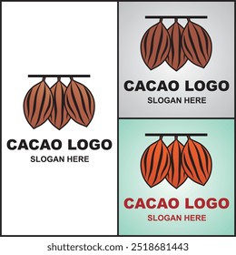chocolate logo vector design. cacao creative logo