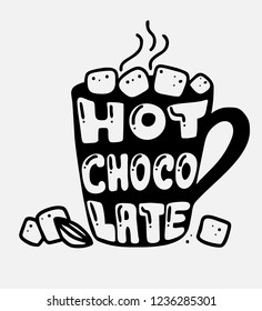 Chocolate logo - vector illustration, emblem design. Lettering for web, congratulations, promotional pictures news, invitations, postcards, banners, posters