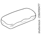 chocolate long john illustration hand drawn outline vector