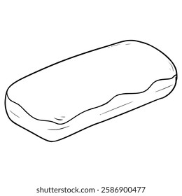 chocolate long john illustration hand drawn outline vector