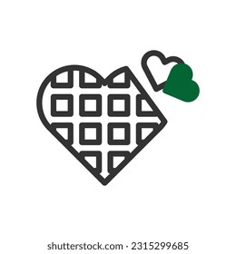Chocolate love icon duotone green black style valentine illustration vector element and symbol perfect.