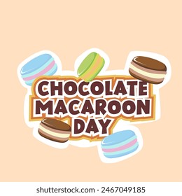 Schokolade Macaron Tag Vektorgrafik Cartoon
