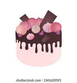 Chocolate Macarons Birthday Cake Design 