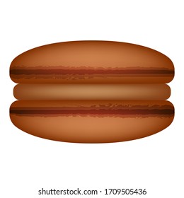 chocolate macaroon pastry in color
