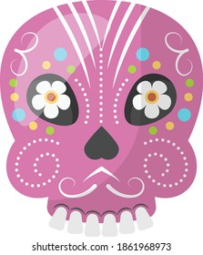 Chocolate Made skulls vector Icon design, Day of the Dead Concept, Mexican culture symbol on White background, Customs and Traditions Signs, cinco de Mayo federal holiday elements