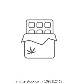 Chocolate, marijuana icon. Element of marijuana icon. Thin line icon for website design and development, app development. Premium icon