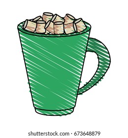 Chocolate and marshmallows design