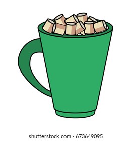Chocolate and marshmallows design