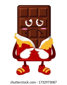 dibujos animados de mascota de chocolate en vector