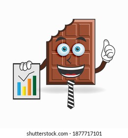 Chocolate mascot character presentation. vector illustration