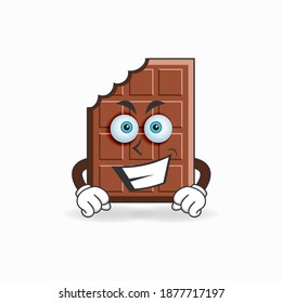 Chocolate mascot character with smile expression. vector illustration