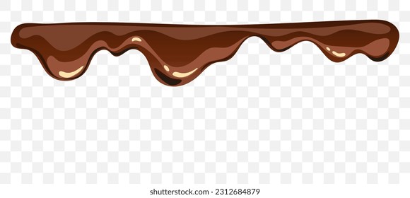 Chocolate melt flow border liquid banner concept. Vector design graphic illustration