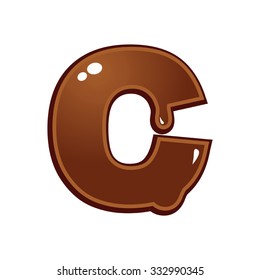 Chocolate melt font type letter C