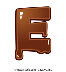 Chocolate melt font type letter E