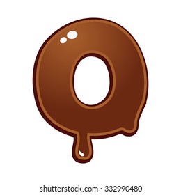 Chocolate melt font type letter O