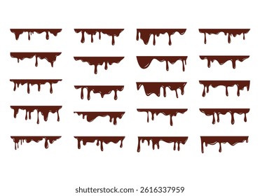 Chocolate Melted Border Illustration Element