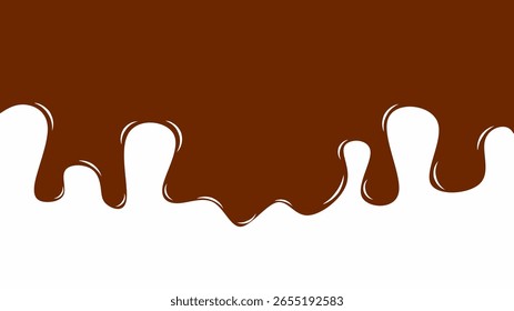 fundo de onda derretida de chocolate. fundo de líquido de chocolate. líquido de chocolate.