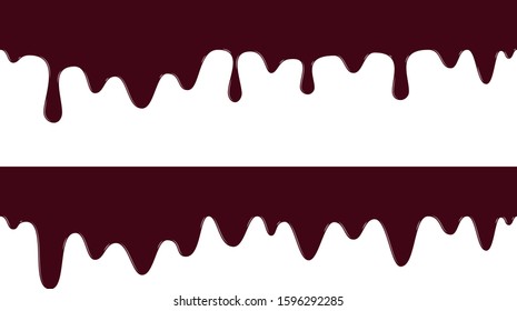 Chocolate melting bar, texture of chocolate dripping