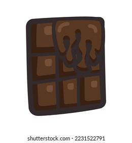 Chocolate Melting V42 Patch Streetwear, Urban Design Brown Color Patch Commercial Use