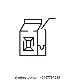 Chocolate milk carton icon. Simple chocolate milk carton icon for social media, app, and web design. Vector illustration